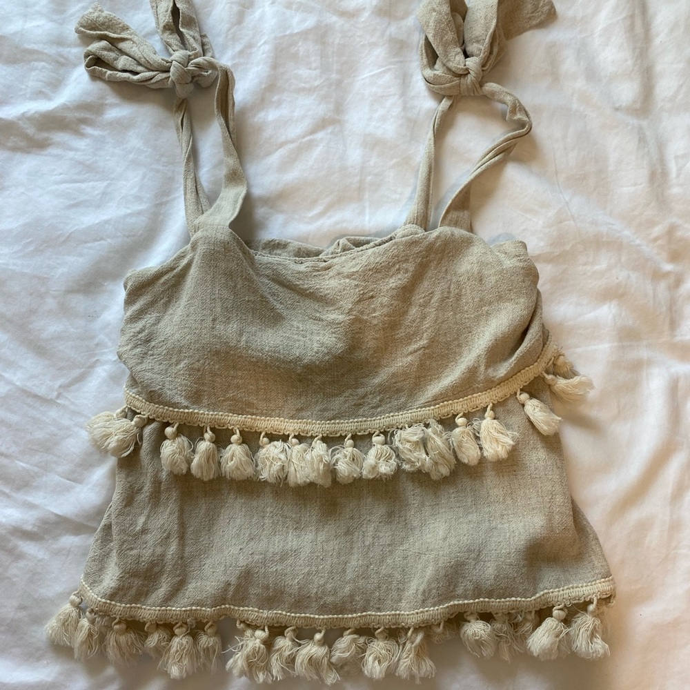 A Father’s Love tassel top, size small